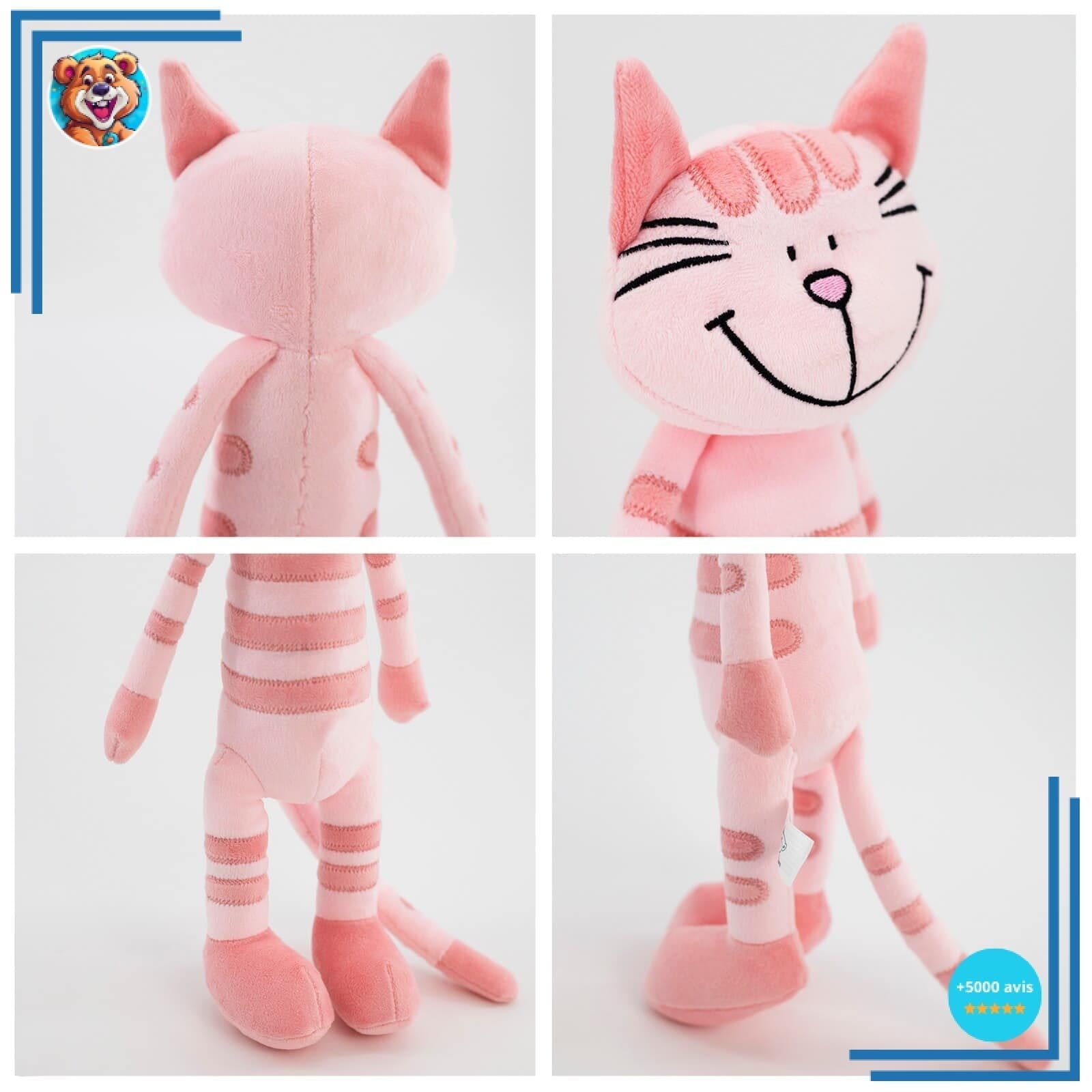 Peluche chaton rose tigré – Image 4