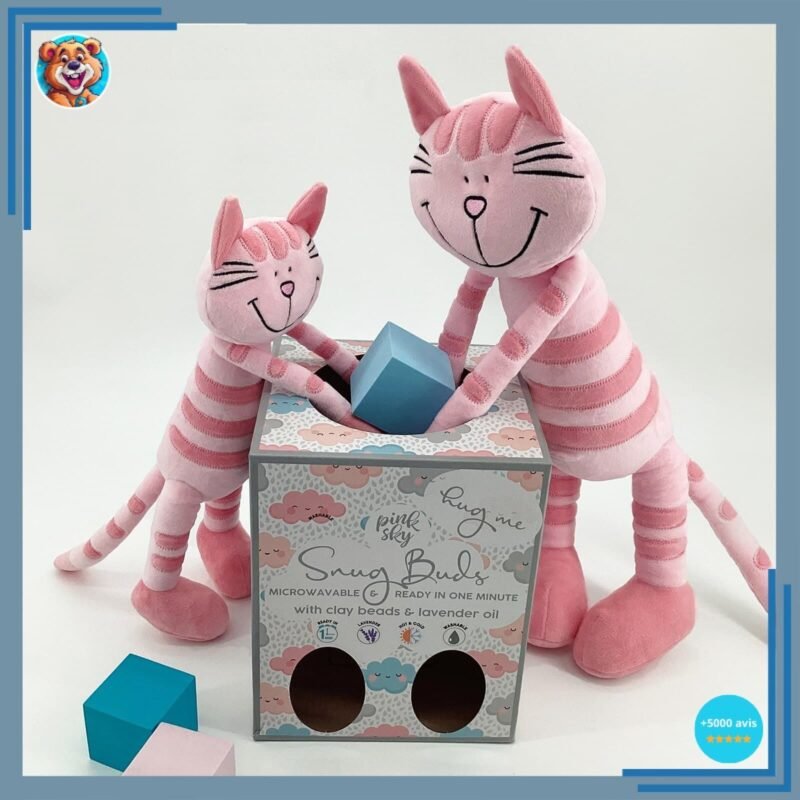 Peluche chaton rose tigré – Image 3