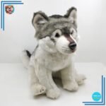 Peluche loup assis