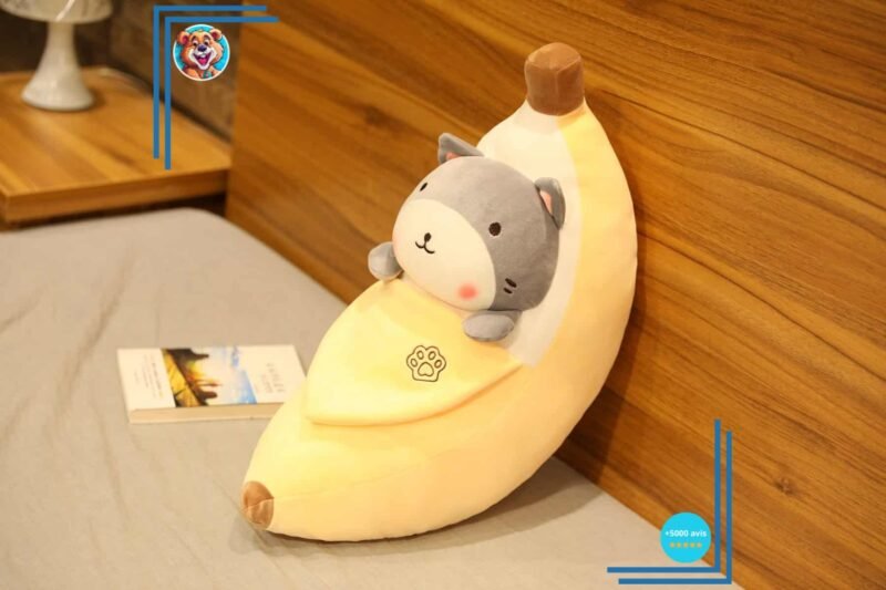 Peluche banane Shiba Inu