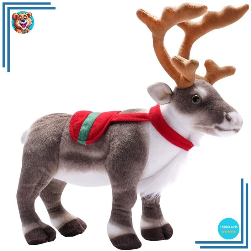 Peluche de cerf de noël pour enfants