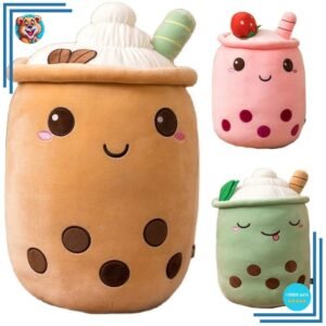 Peluche Bubble tea doux en forme de coussin