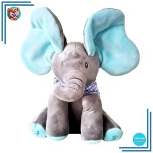 Peluche éléphant “coucou” électrique pour enfants