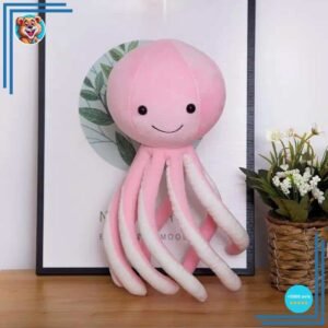 Poulpe mignon en peluche rose