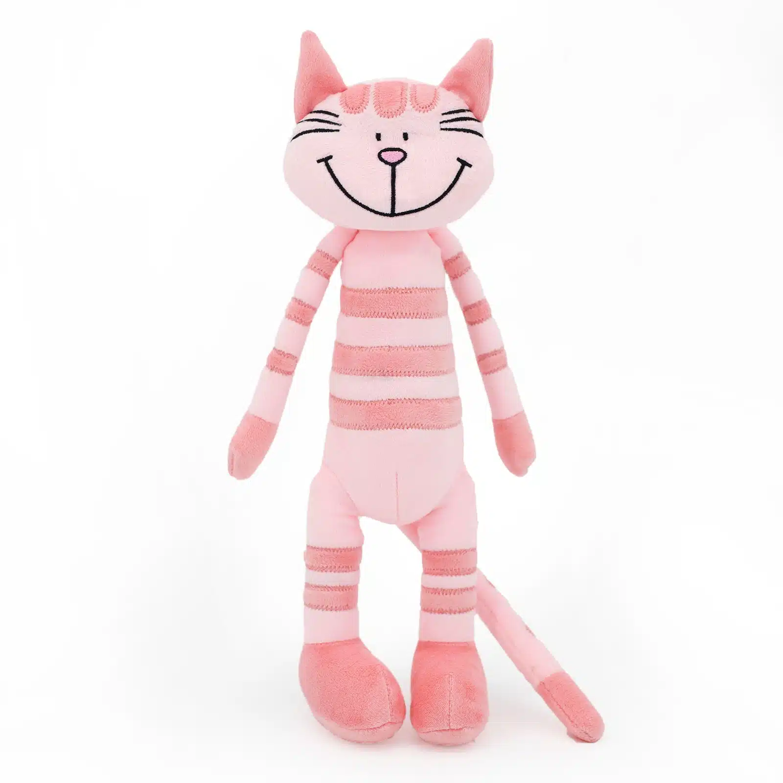 Peluche chaton rose tigré
