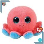 Peluche pieuvre corail adorable