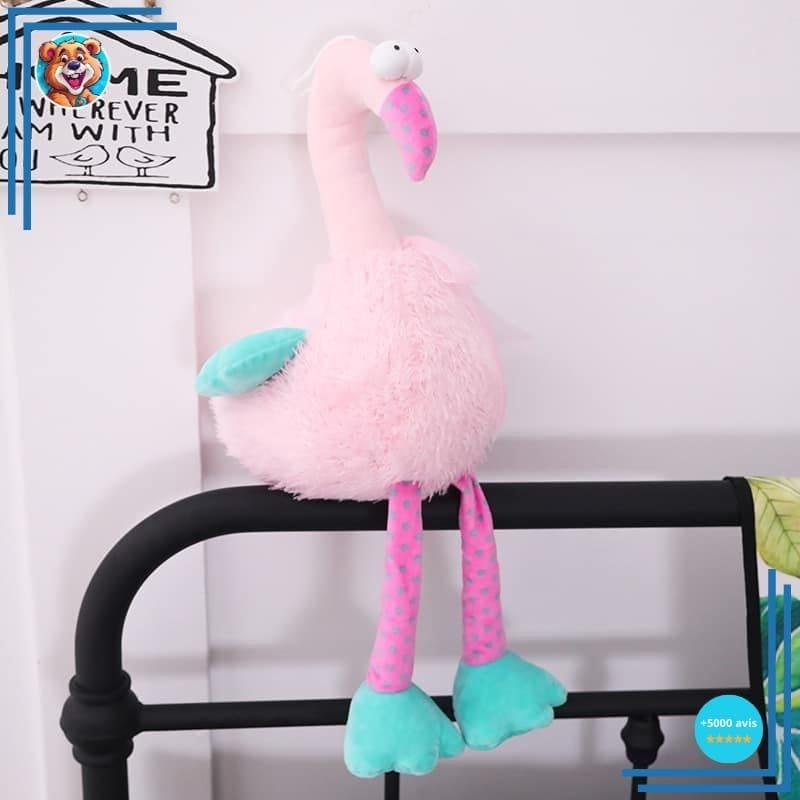 Peluche flamant rose rigolote – Image 2