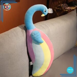 Peluche géante paon aux grands yeux
