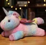 Peluche licorne multicolore lumineuse pour enfants