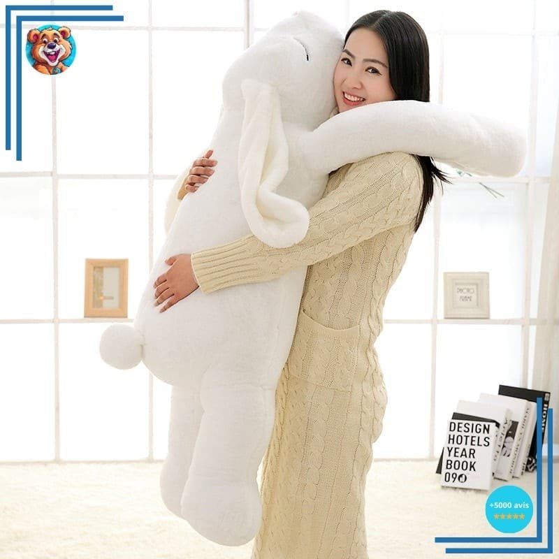 Peluche lapin blanc géant
