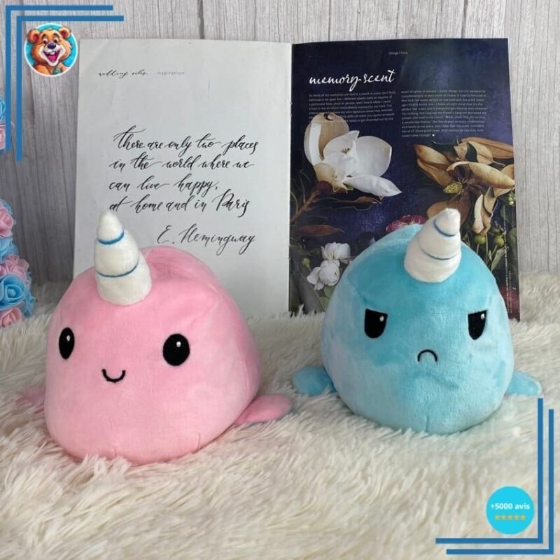 Peluche baleine licorne blanche – Image 2