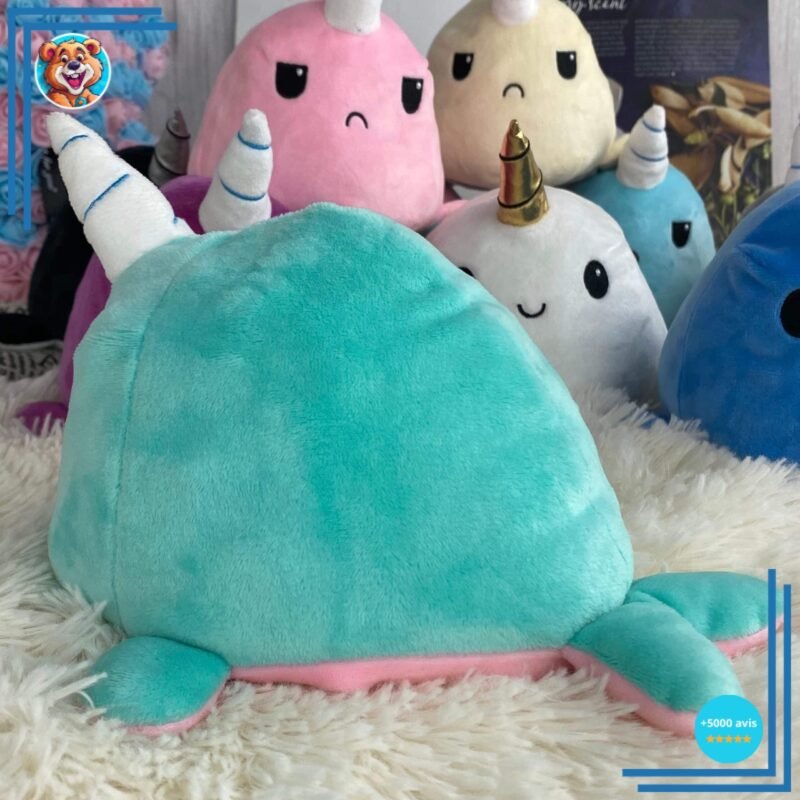 Peluche baleine licorne blanche – Image 5
