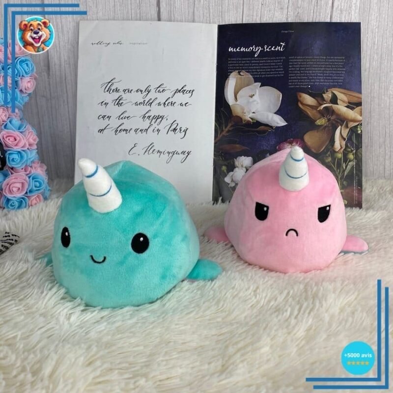 Peluche baleine licorne blanche – Image 4