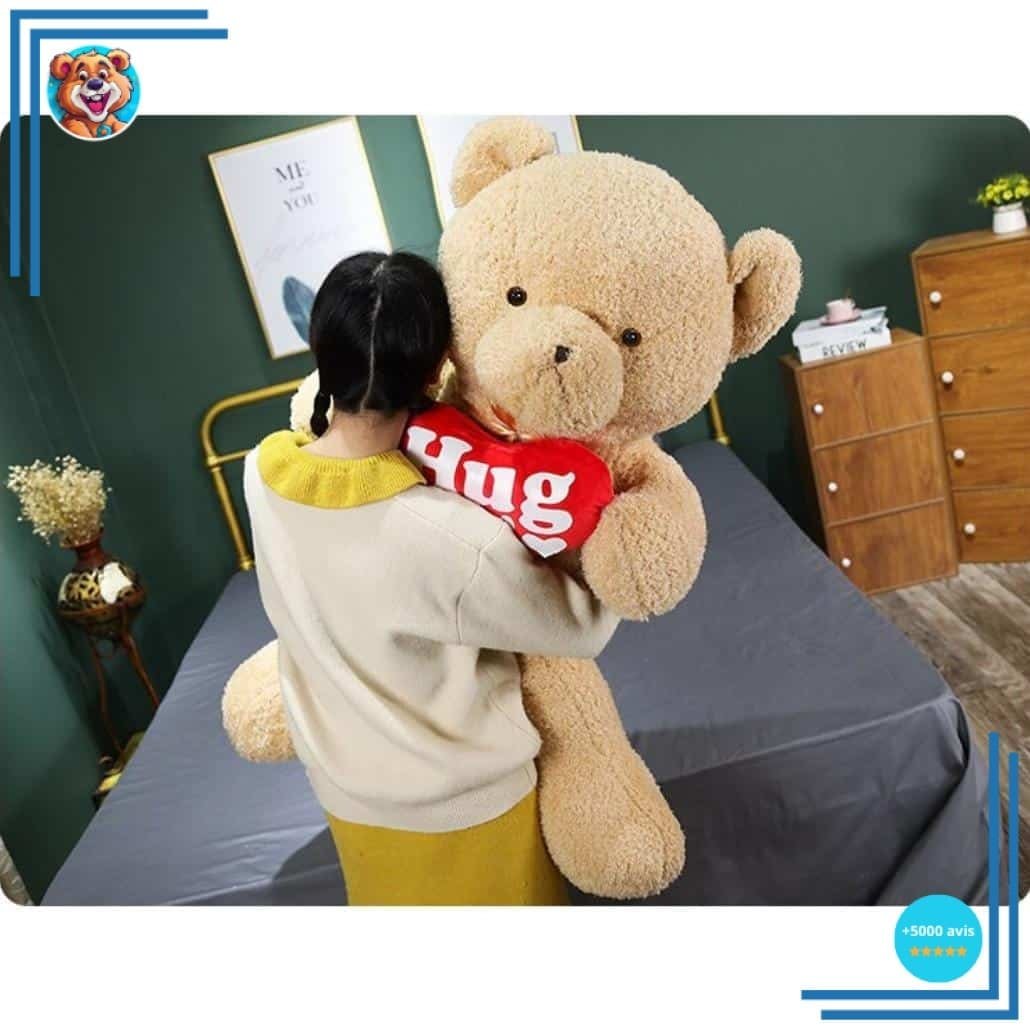 Peluche ours blanc gros câlins – Image 3