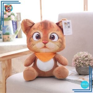Peluche chat dessin animé orange