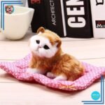 Peluche poupée chat roux