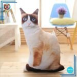 Peluche chat roux tout mignon