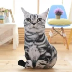 Peluche chat tigré noir tout mignon