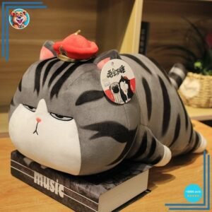 Peluche chat empereur oreiller