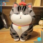 Peluche chat empereur tigré gris