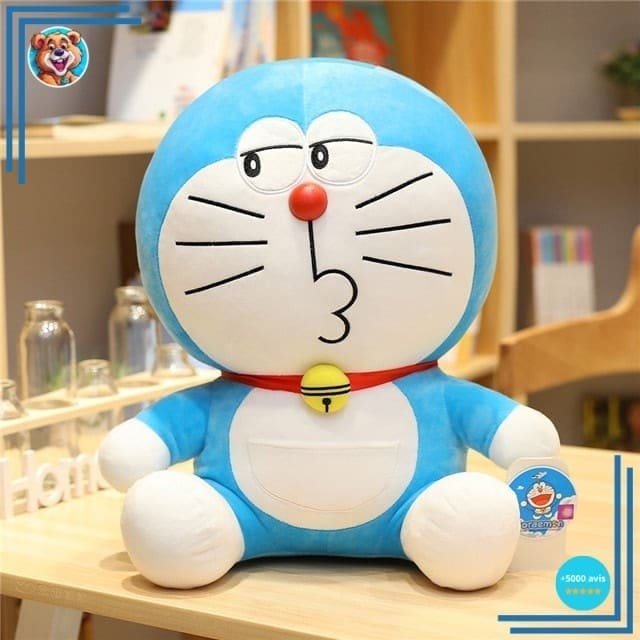 Peluche Doraemon avec visage indifférent