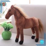Peluche cheval marron mignon