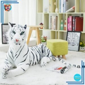Grande peluche tigre blanc