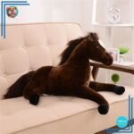 Peluche cheval marron adorable