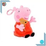 Peluche Peppa Pig rose assise