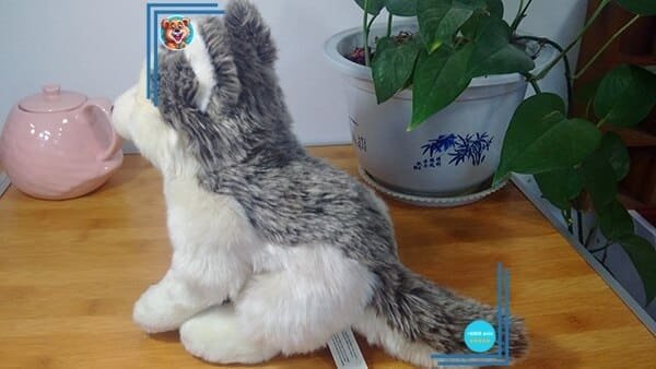 Peluche loup gris de Sibérie – Image 3