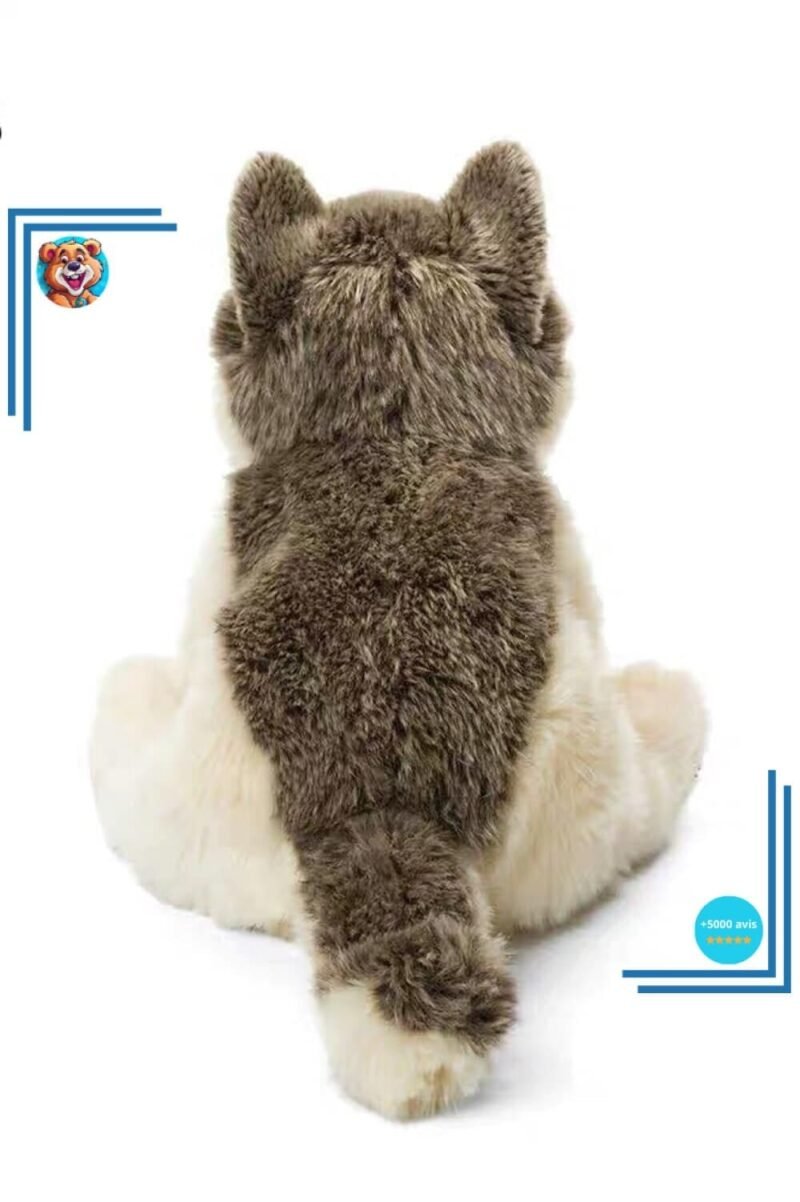 Peluche loup gris mignon – Image 3