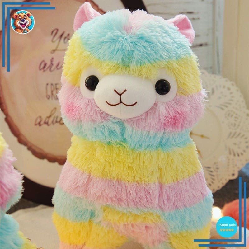 Peluche de lama multicolore