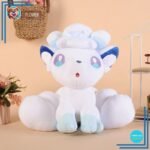 Peluche blanche du Pokemon Goupix de la famille Alola