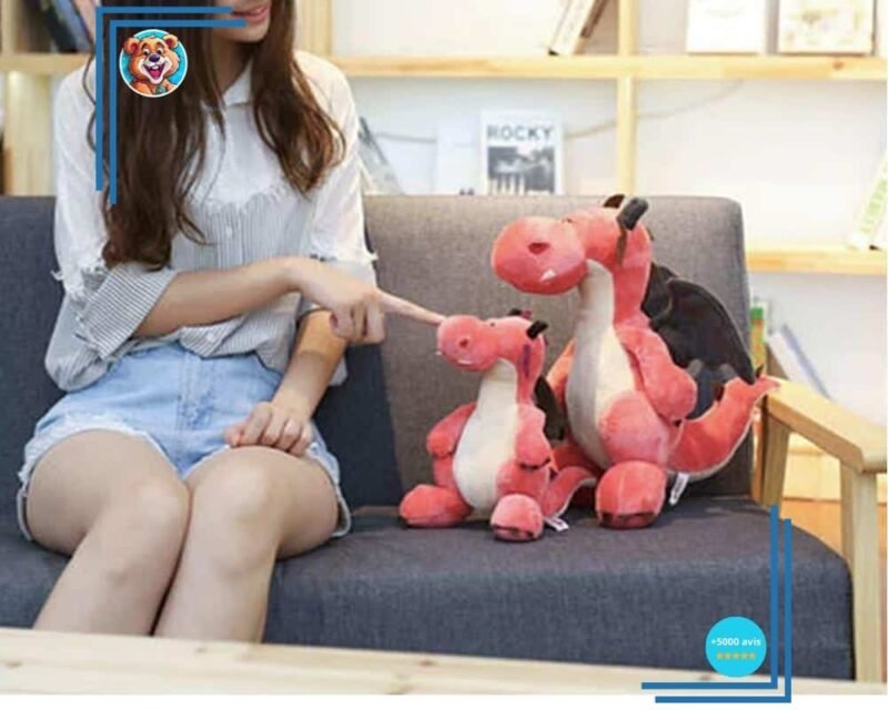 Peluche Dragon rose – Image 3