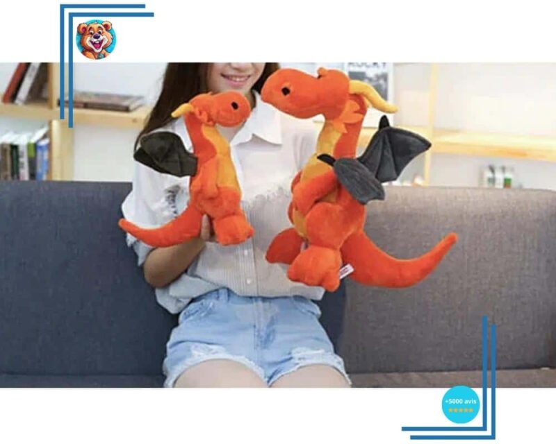 Peluche Dragon rouge – Image 2
