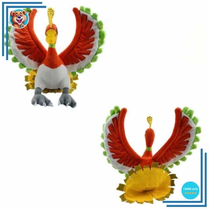 Peluche Pokémon Ho-Oh Vert – Image 4