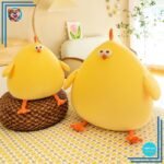 Peluche coussin jaune poussin