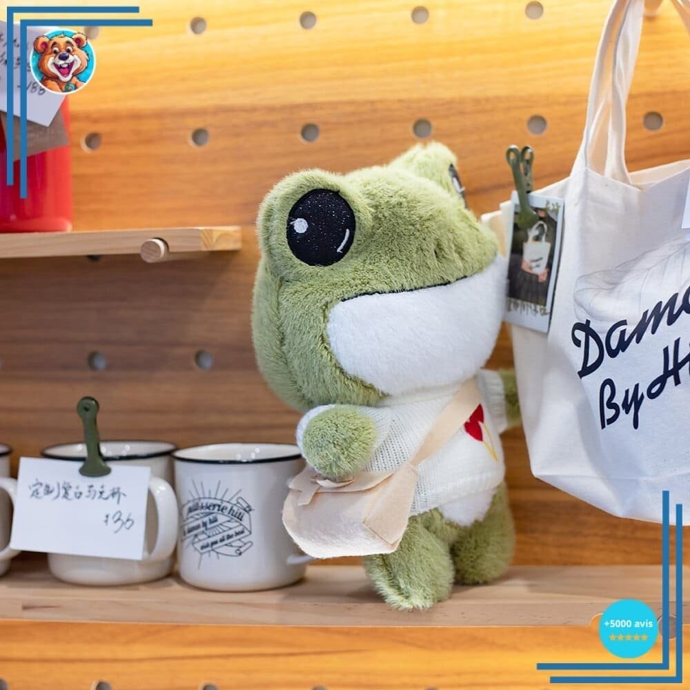 Peluche grenouille avec pull