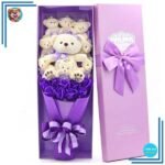 Bouquet de fleurs ours en peluche