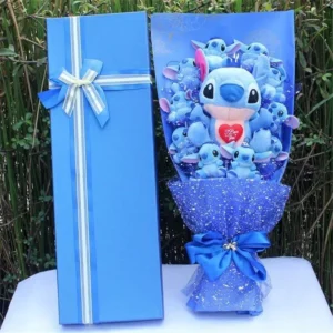 Bouquet peluche Stitch i love you