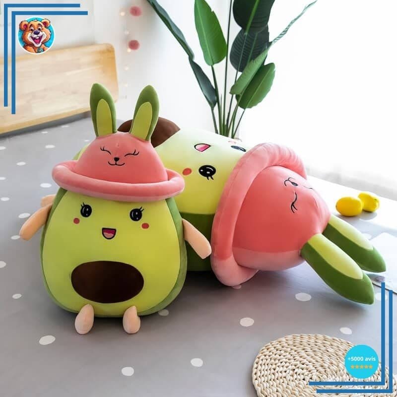 Peluche avocat mignon avec chapeau – Image 3