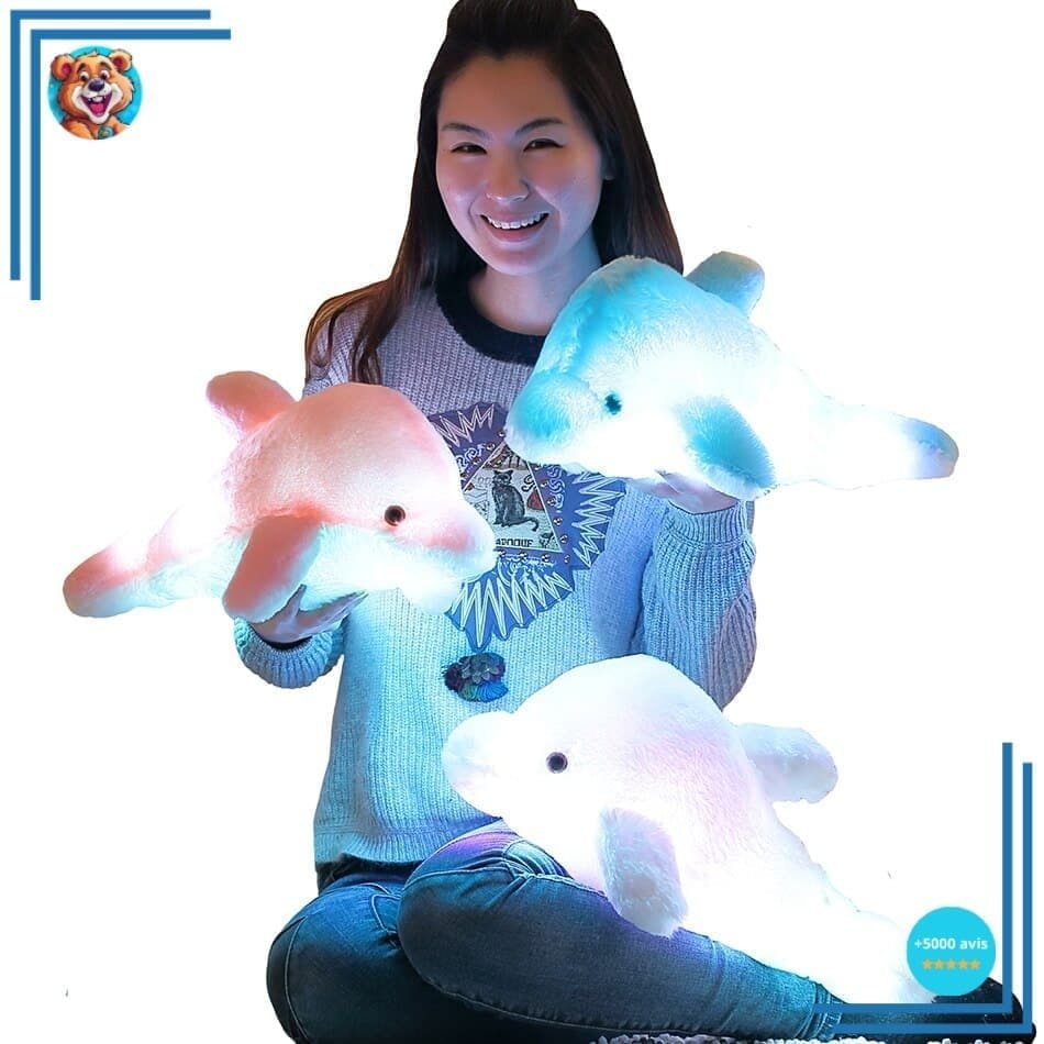 Peluche dauphin lumineux