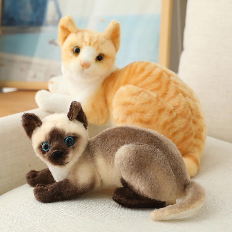 Peluche chat tigré orange couché – Image 2