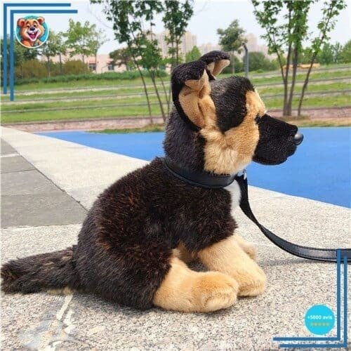 Peluche Chien Berger Allemand avec Laisse – Image 3