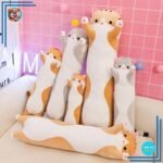 Peluche chat oreiller géante