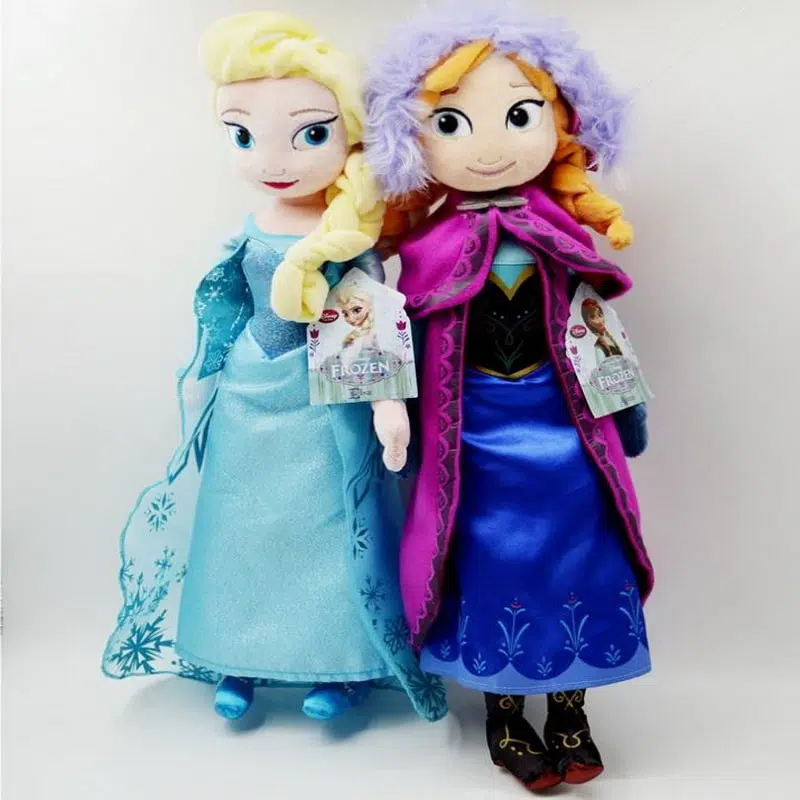 Peluche princesses Elsa et Anna