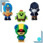 Mega Pack de peluche Brawl Stars Leon + Spike + Crow + El Primo