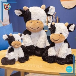Peluche vache avec poils doux