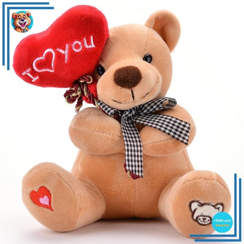 Ours en peluche avec coeur mignon