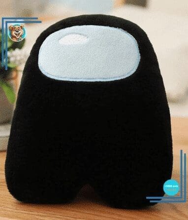 Peluche Among Us noire